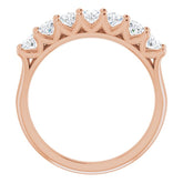 14K Rose 1 3/4 CTW Natural Diamond Anniversary Band